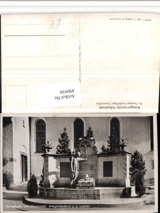 490930, Schapbach in the Black Forest War Memorial