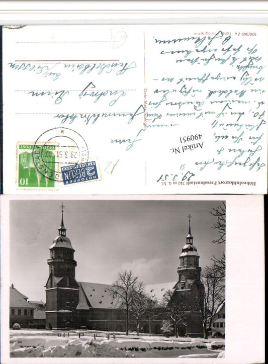 490951, Freudenstadt Church Winter Scene