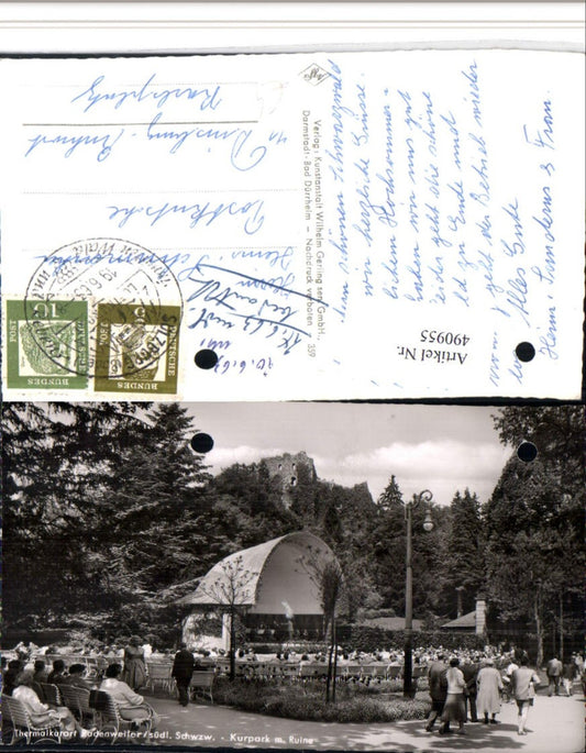 490955, Badenweiler in the Black Forest, spa park with ruins
