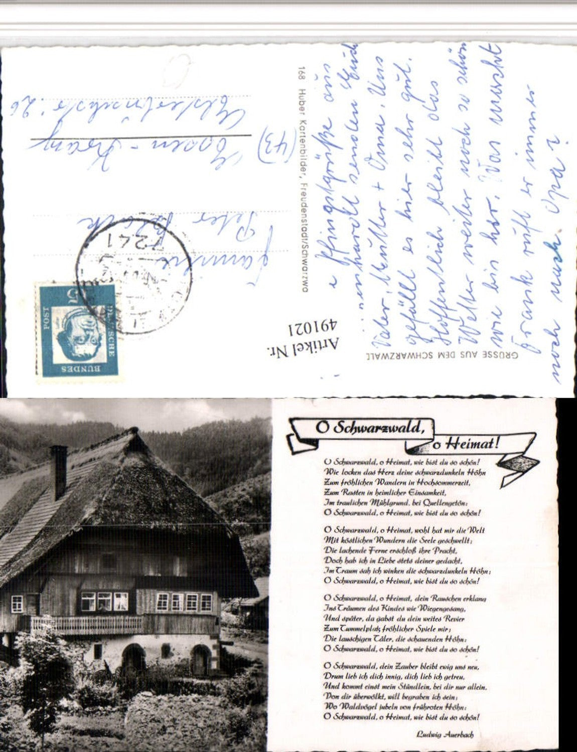491021,Schwarzwald Schwarzwaldhaus Lied Text Ludwig Auerbach
