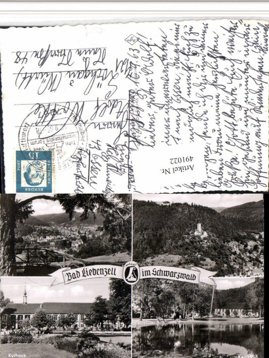 491022, Bad Liebenzell in the Black Forest, complete Kurhaus multi-view postcard