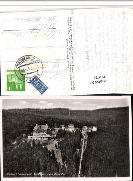 491023, Wildbad in the Black Forest, Sommerberg with mountain railway