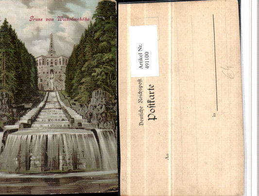 491100,Künstler AK Kassel Wilhelmshöhe Kaskaden