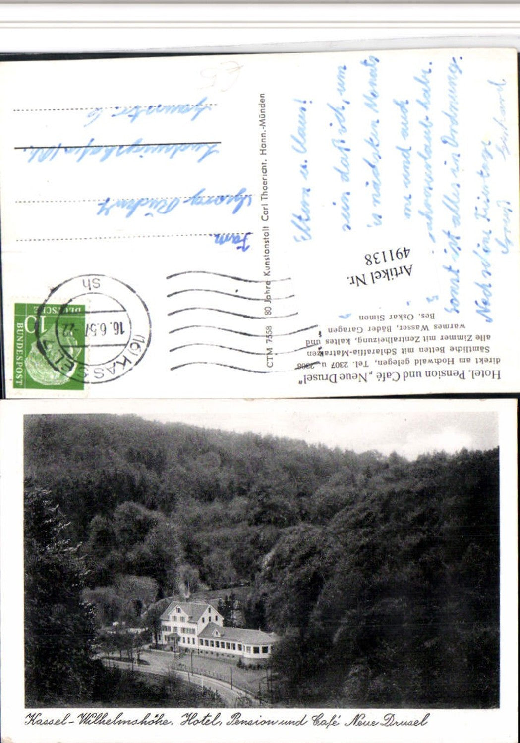 491138,Kassel Wilhelmshöhe Hotel Pension Cafe Neue Drusel