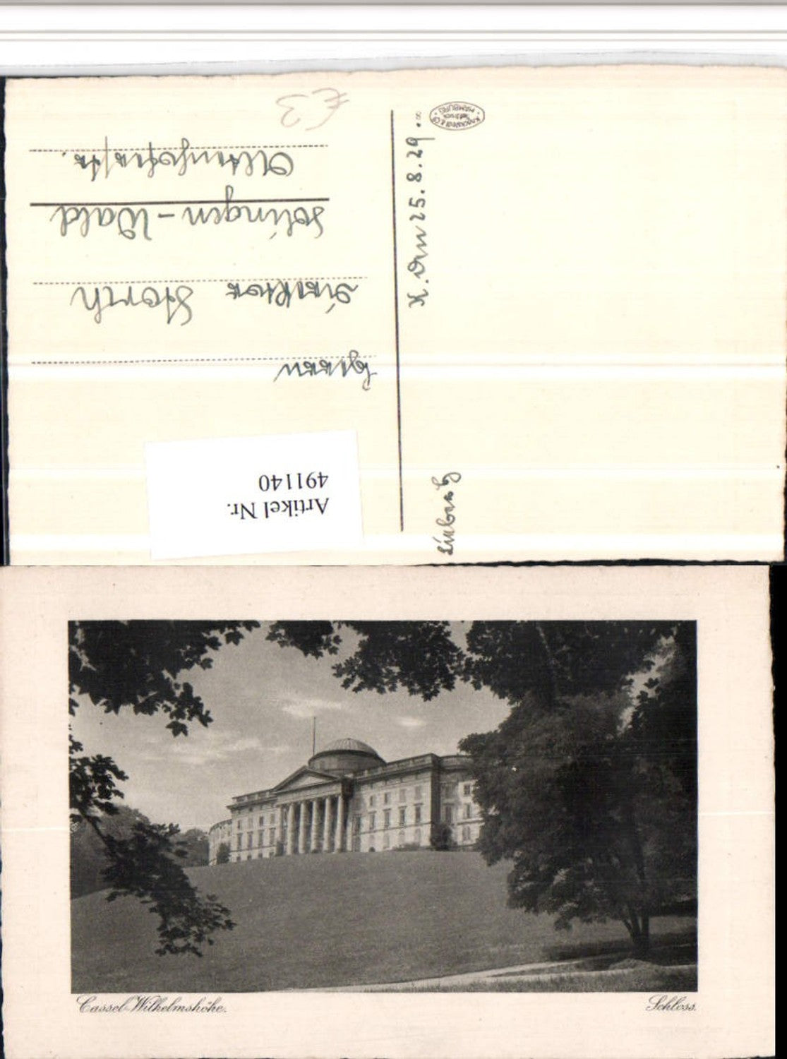 491140,Cassel Kassel Wilhelmshöhe Schloss