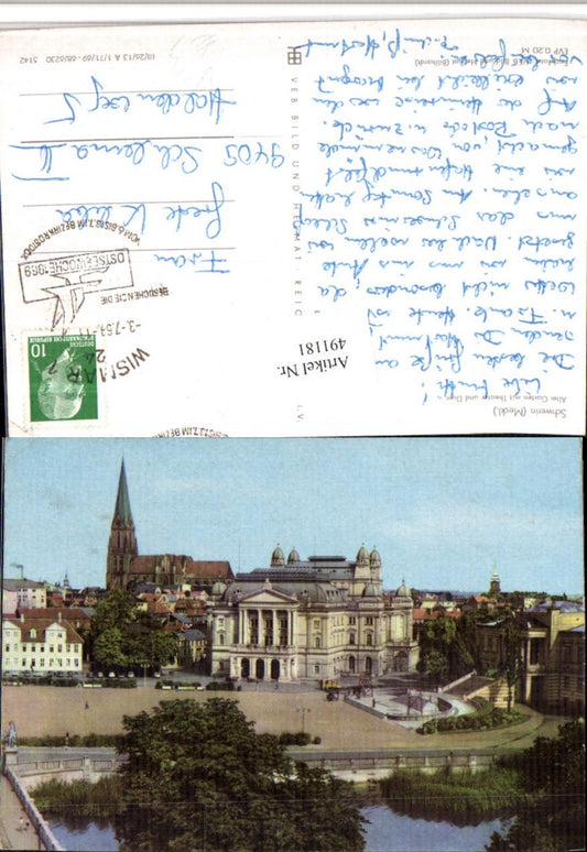 491181,Schwerin Alter Garten m. Theater u. Dom pub VEB