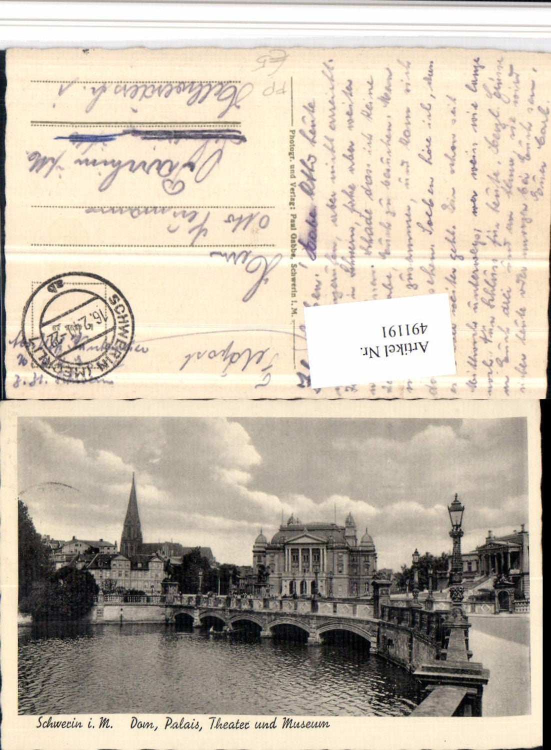 491191,Schwerin Dom Palais Theater Museum Feldpost