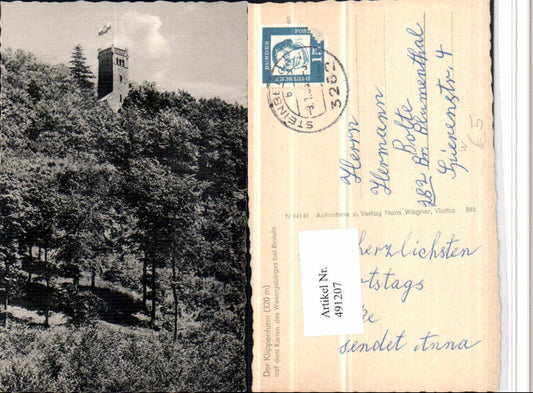 491207,Klippenturm auf dem Kamm des Wesergebirges b. Rinteln