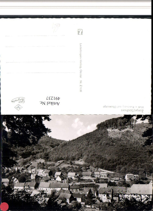 491237,Zorge im Südharz Totale v. Rundweg auf Oberzorge