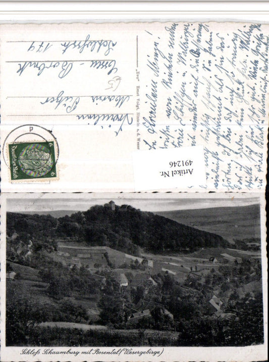 491246,Schloss Burg Schaumburg b. Rinteln m. Rosental im Wesergebirge