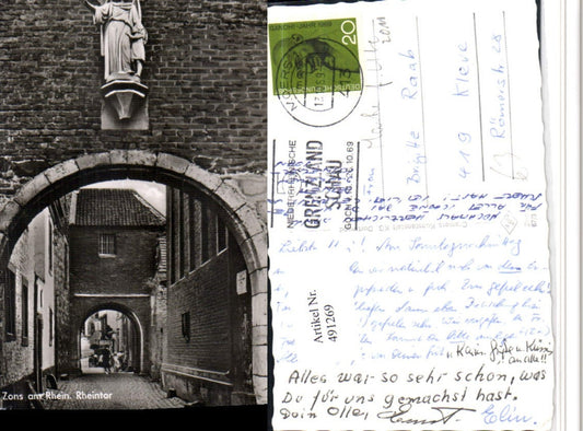 491269,Zons am Rhein Rheintor Tor Gasse