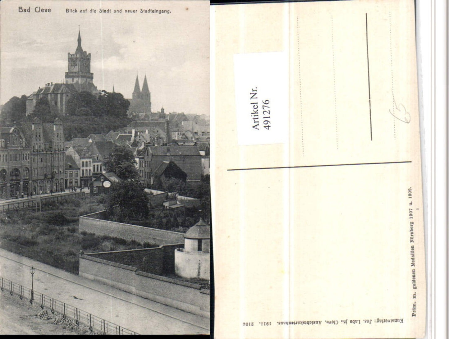 491276,Bad Kleve Teilansicht m. Stadteingang
