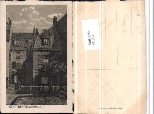 491277,Künstler AK Radierung Bonn Beethovenhaus pub Franz Jander 62