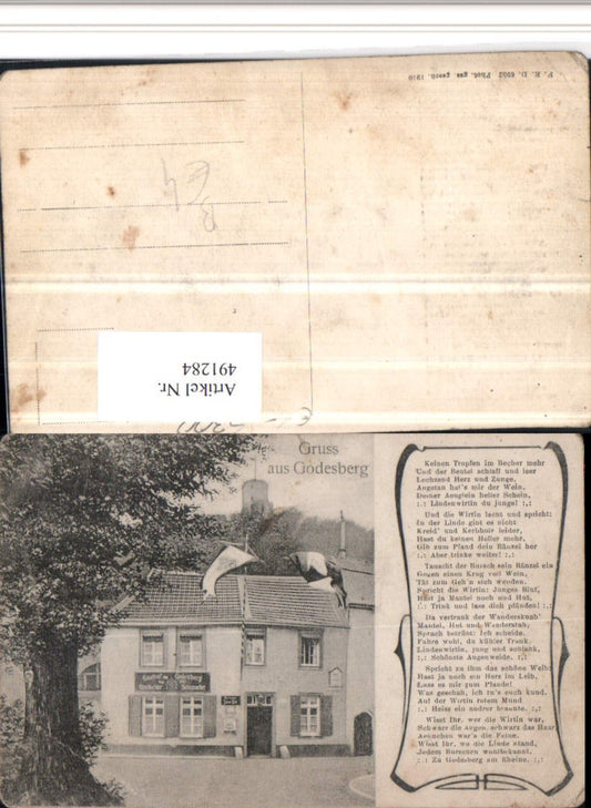 491284,Gruß aus Godesberg b. Bonn Gasthof Text