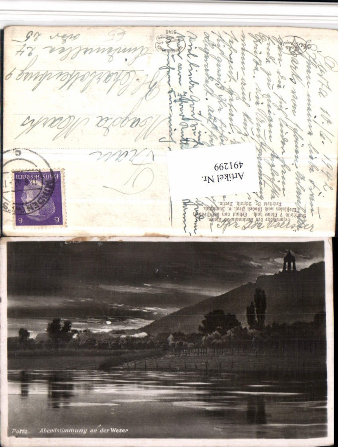 491299,Porta Westfalica Abendstimmung an d. Weser