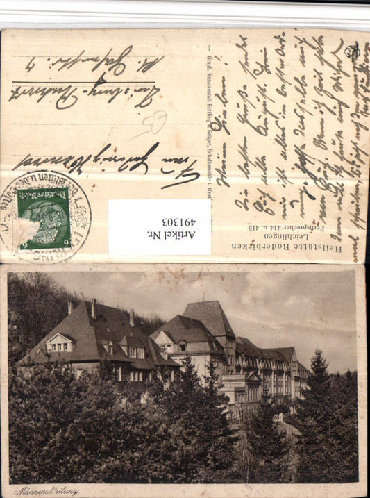 491303,Leichlingen Heilstätte Roderbirken Männerabteilung