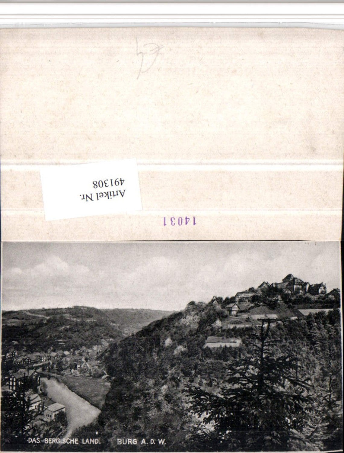 491308,Solingen Burg an d. Wupper Teilansicht