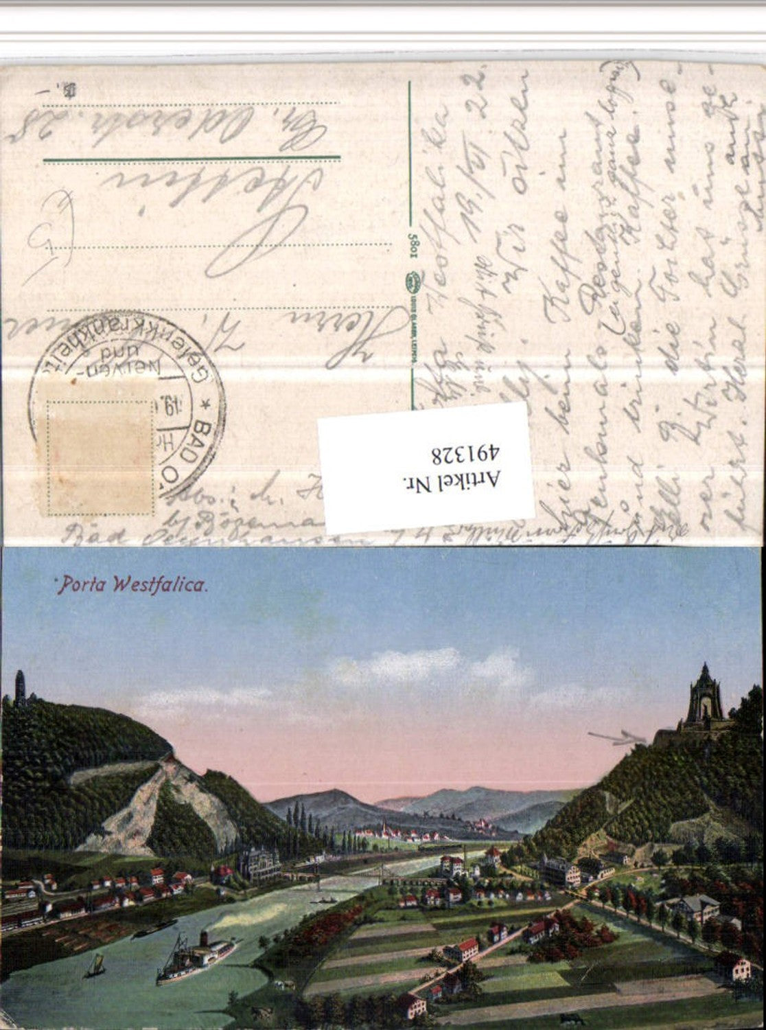 491328,Porta Westfalica Fluss Dampfer Denkmal