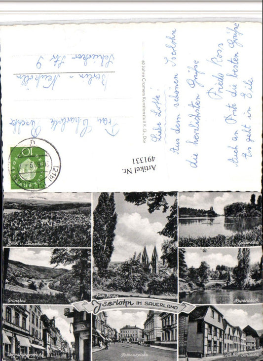 491331,Iserlohn Totale Kirche Rathausplatz Grünetal Mehrbildkarte