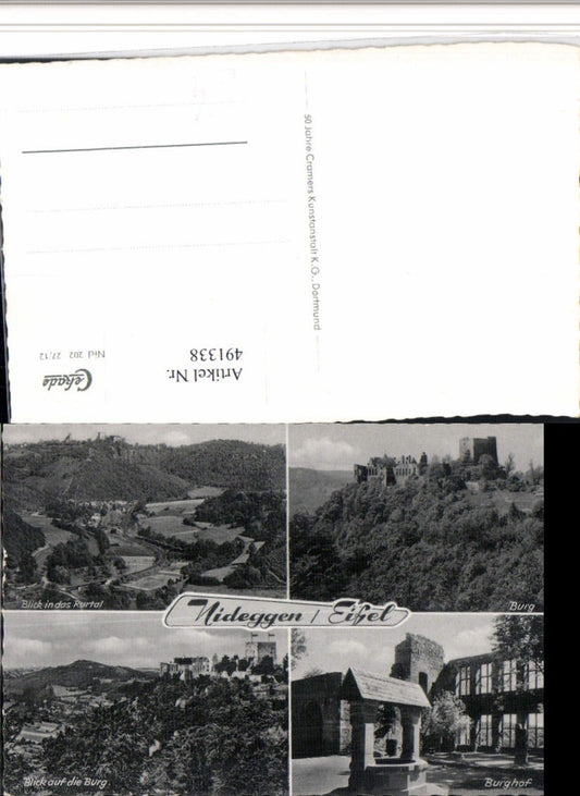 491338,Nideggen in d. Eifel Totale Burg Hof Mehrbildkarte