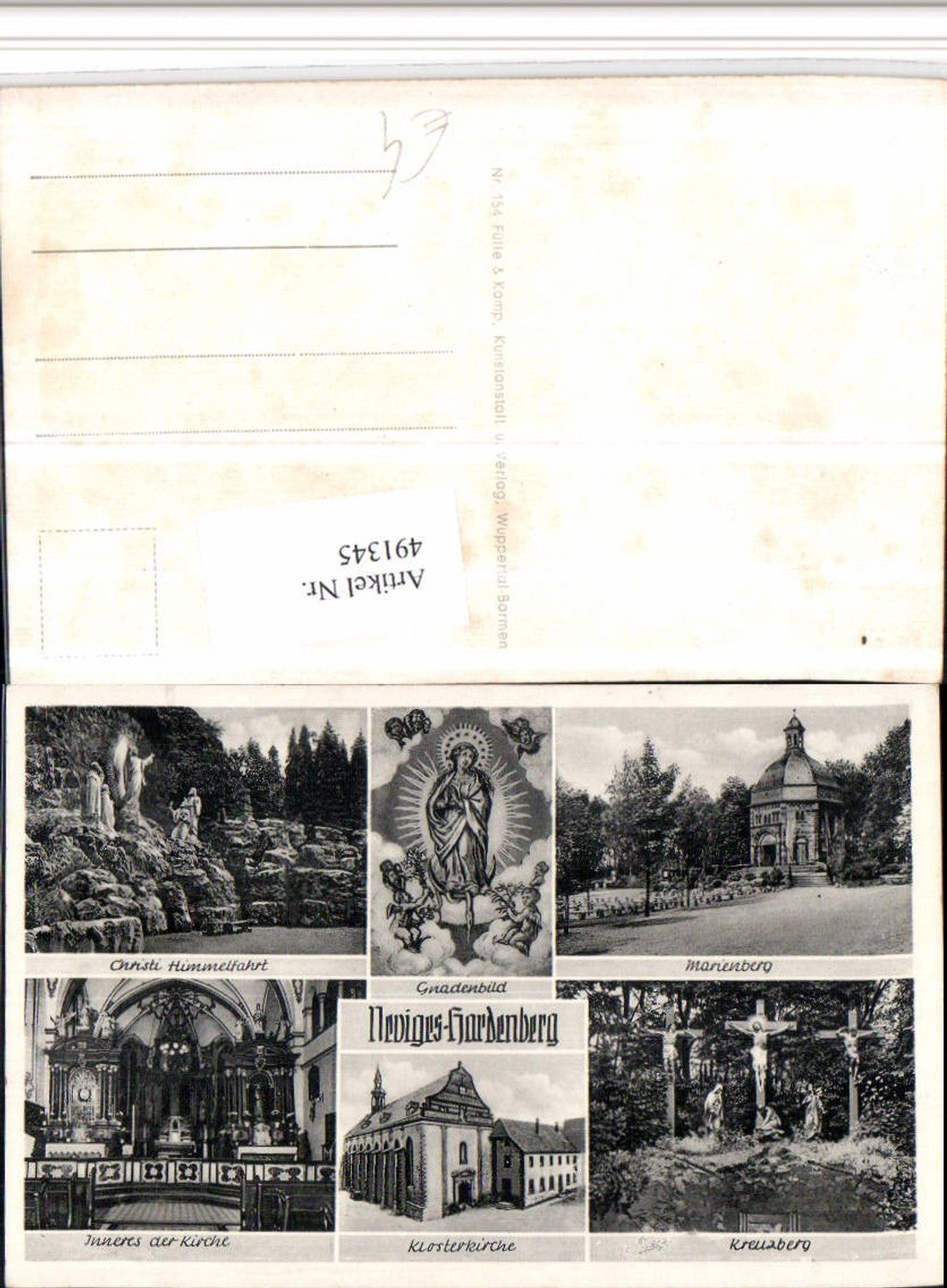 491345,Neviges Hardenberg Kirche Kreuzberg Marienberg Mehrbildkarte