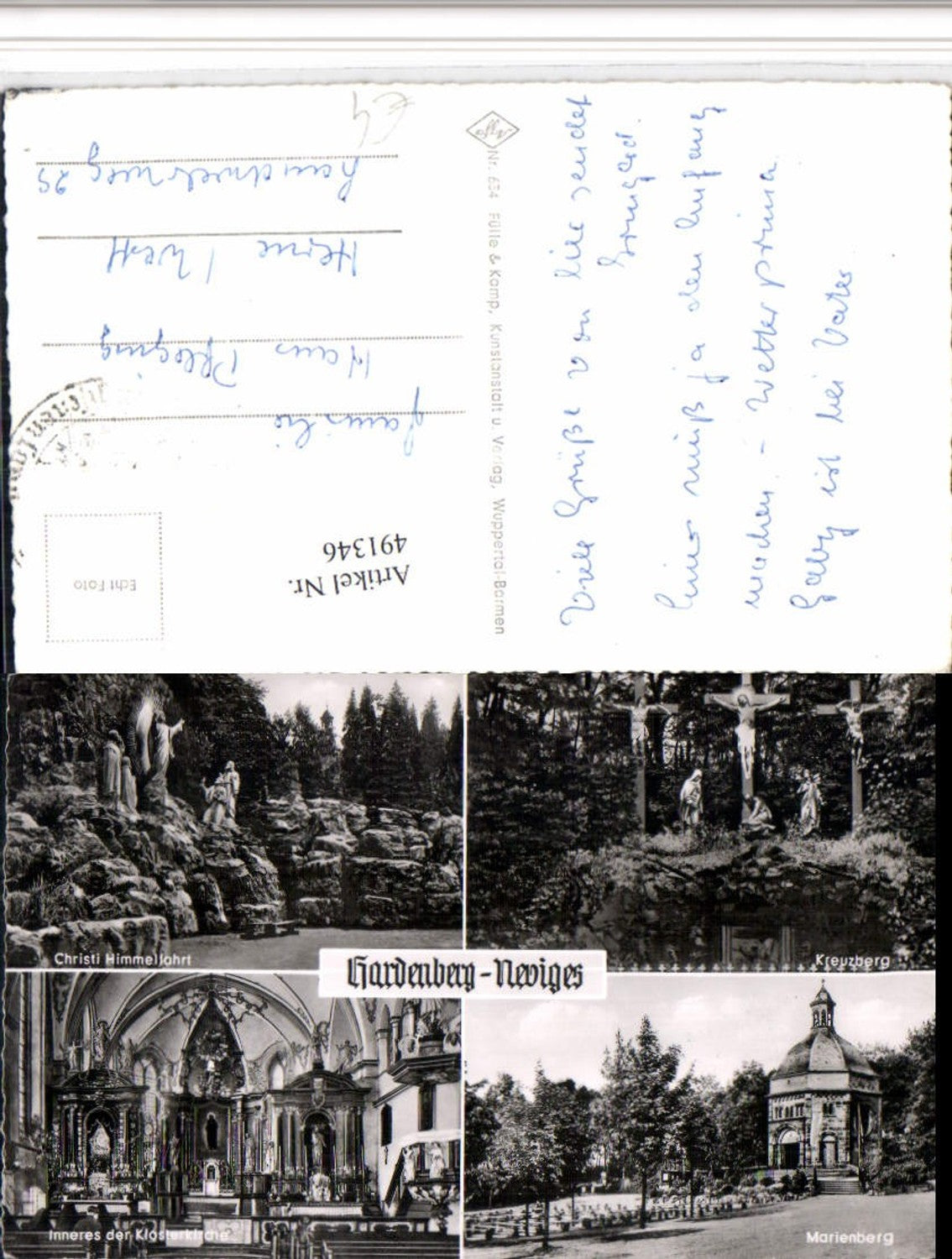 491346,Neviges Hardenberg Kreuzberg Kirche Mehrbildkarte