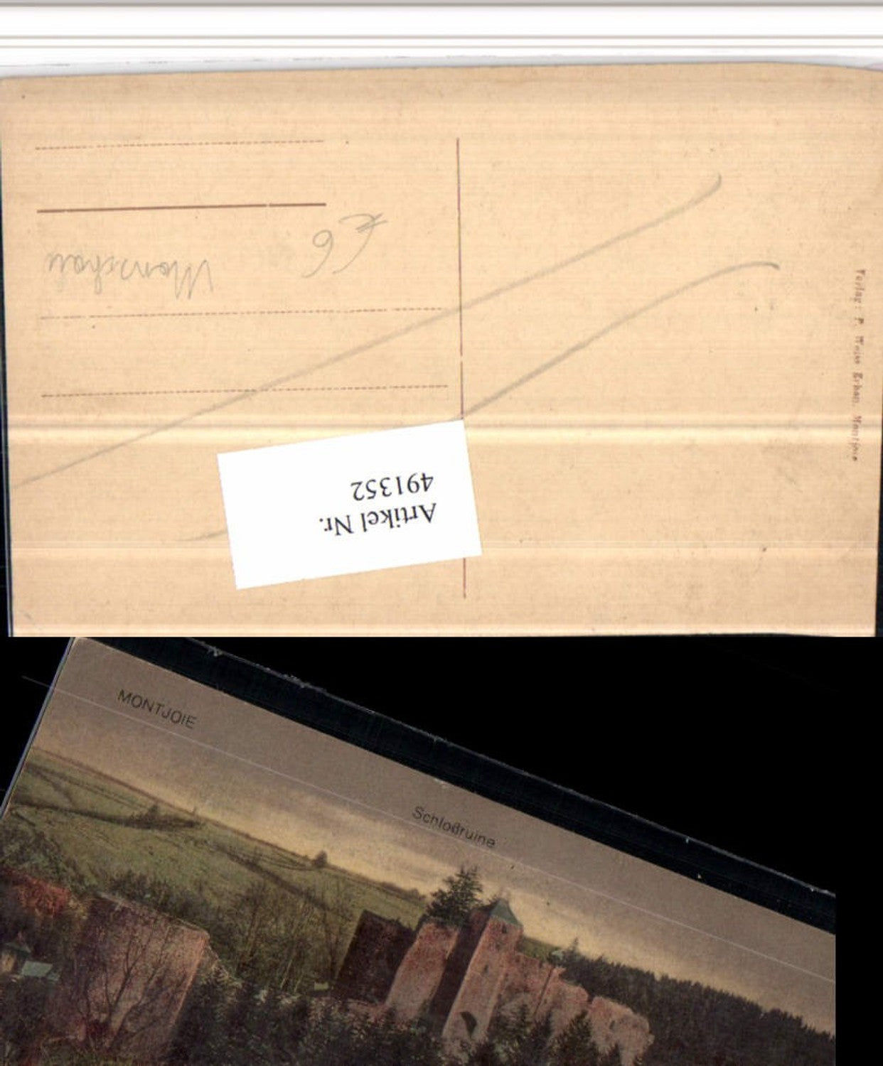 491352,Montjoie Monschau in d. Eifel Schlossruine Ruine