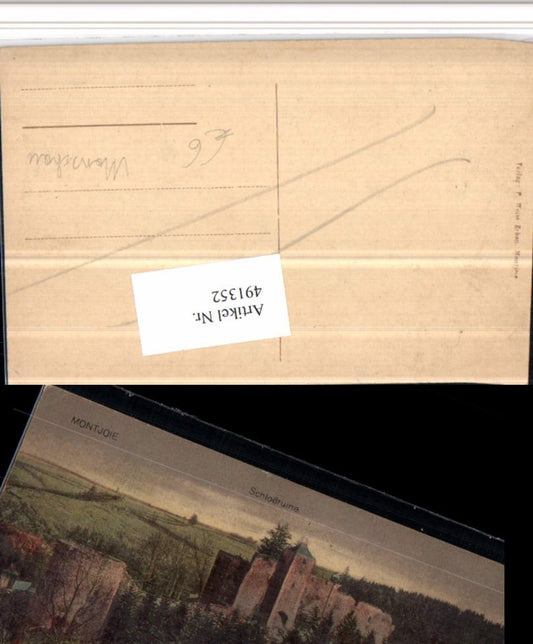 491352,Montjoie Monschau in d. Eifel Schlossruine Ruine