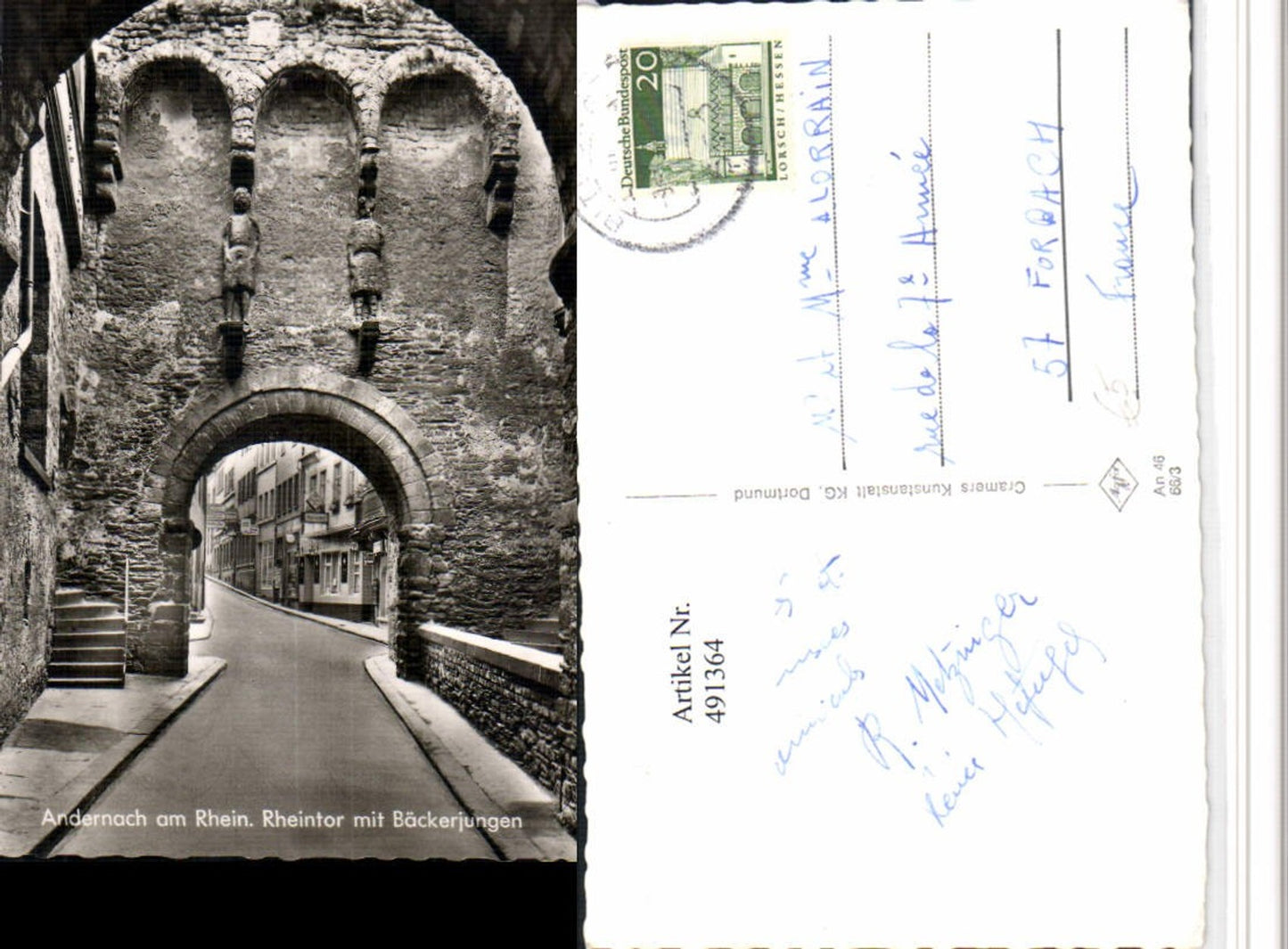 491364,Andernach am Rhein Rheintor m. Bäckerjungen Straßenansicht