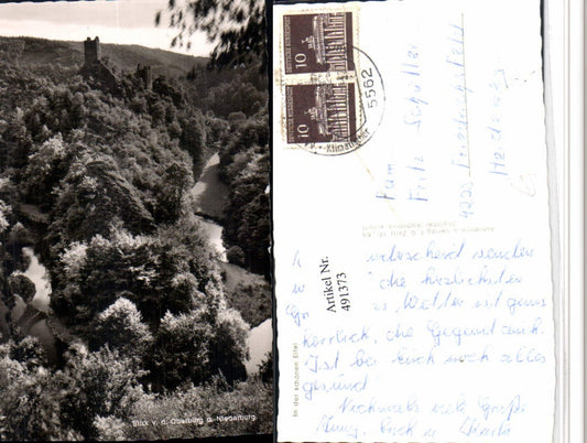 491373,Blick von d. Oberburg auf die Niederburg b. Manderscheid