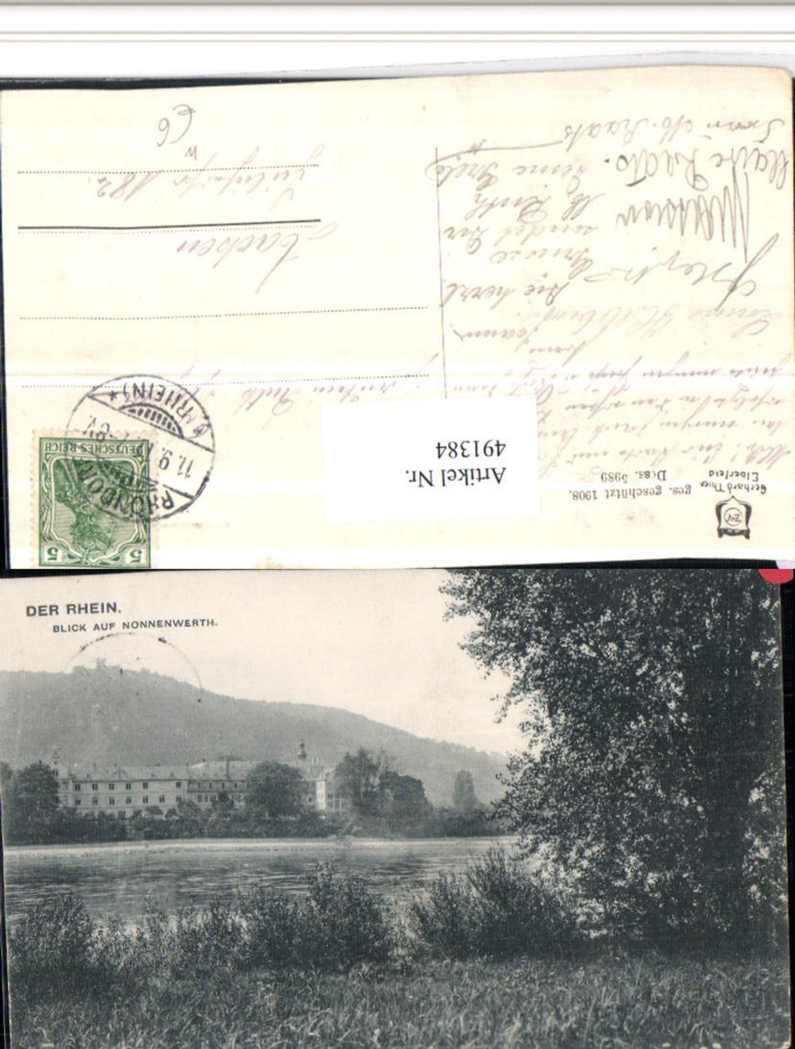 491384,Blick auf Insel Nonnenwerth b. Rolandswerth Remagen