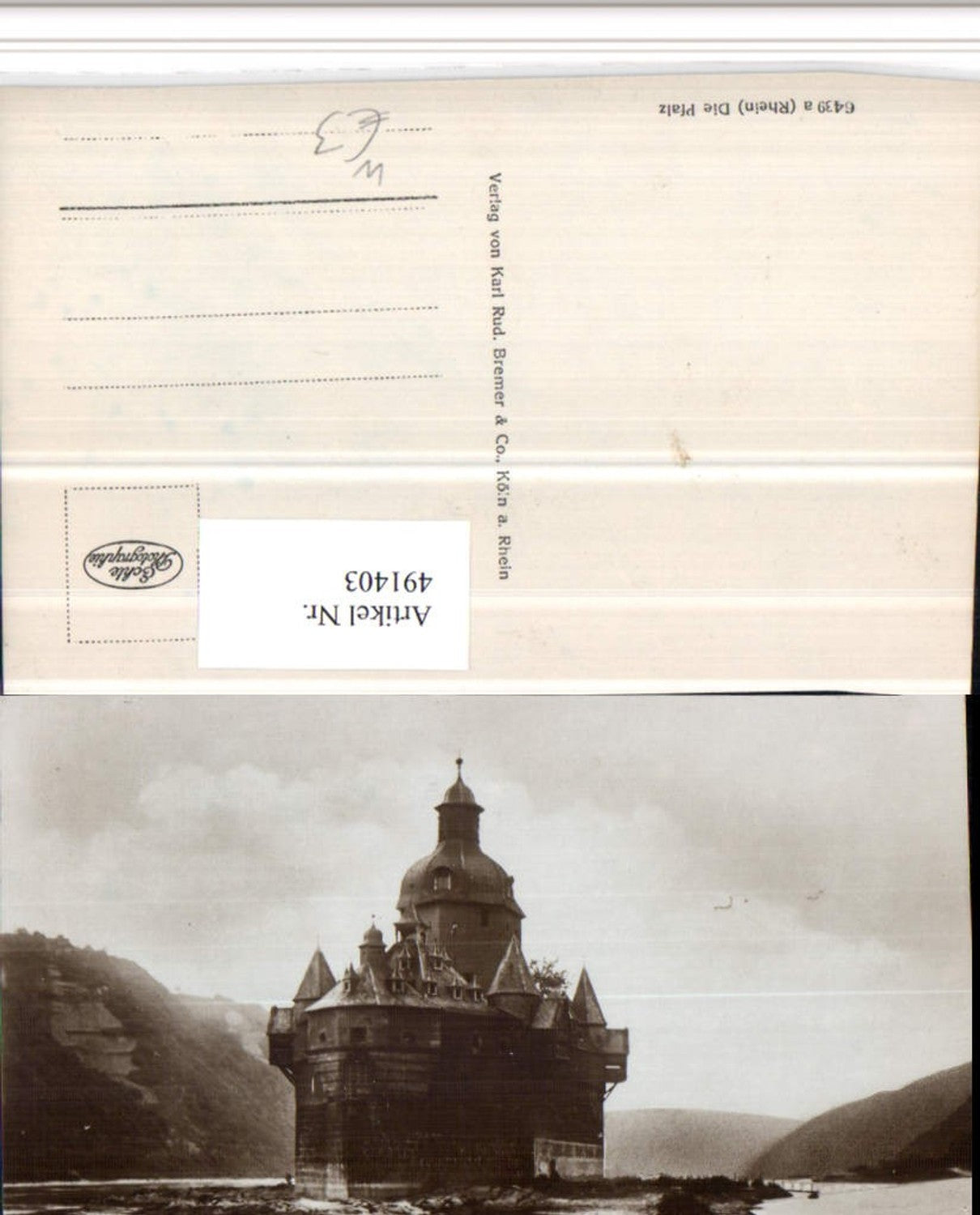 491403,Pfalz Burg Pfalzgrafenstein b. Kaub am Rhein