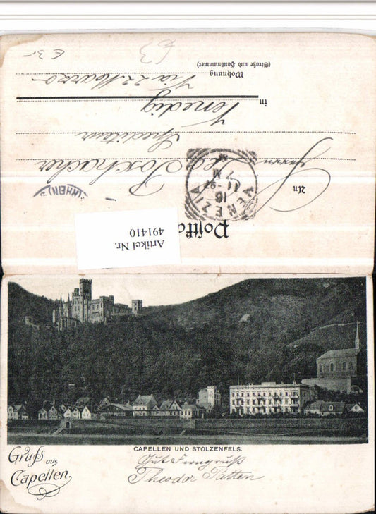 491410,Koblenz Capellen u. Schloss Stolzenfels