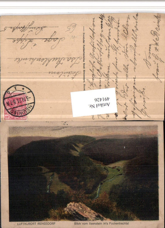 491426,Rengsdorf Blick vom Ilsenstein ins Fockenbachtal