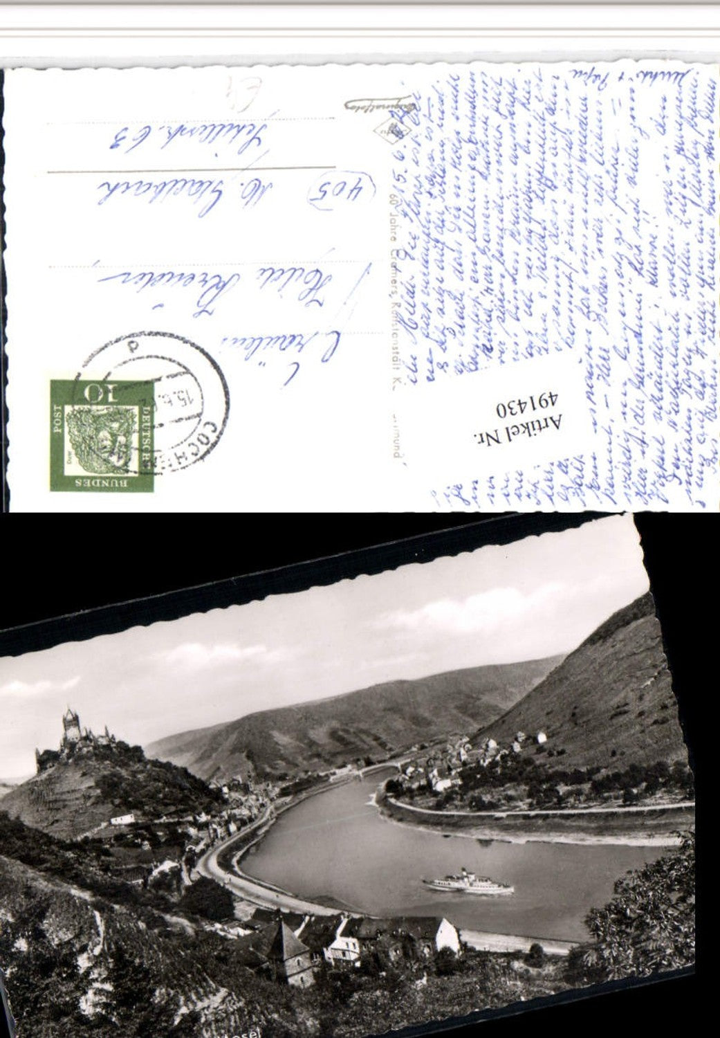 491430,Cochem an d. Mosel Totale m. Burg