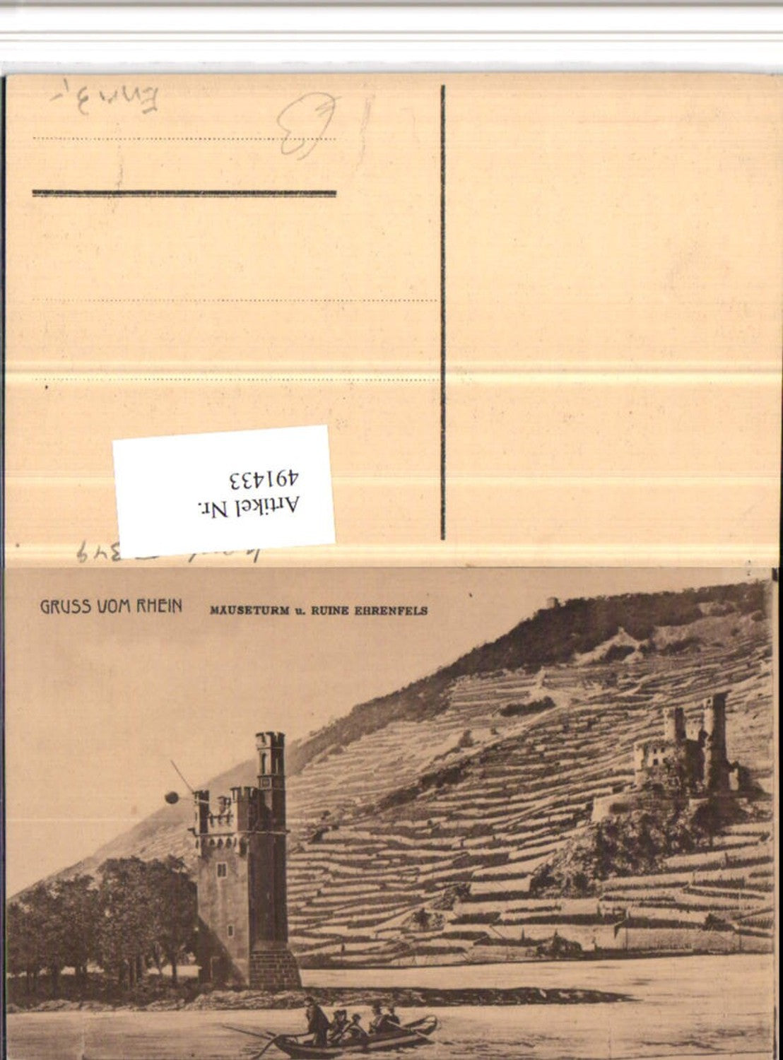 491433,Mäuseturm u. Ruine Ehrenfels b. Bingen am Rhein