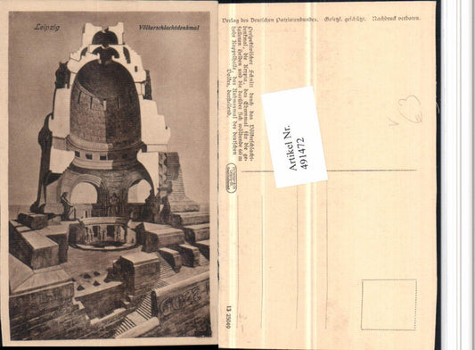 491472,Leipzig Völkerschlachtdenkmal Monument pub Trenkler