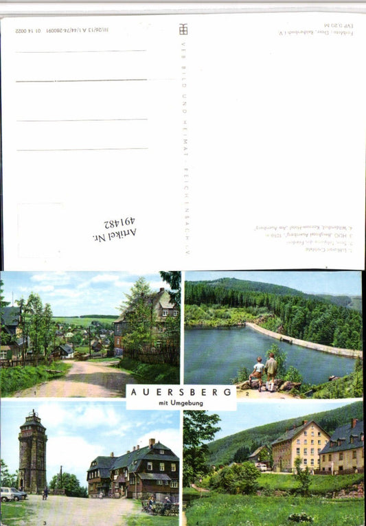 491482,Auersberg Carlsfeld Sosa Talsperre Mehrbildkarte pub VEB