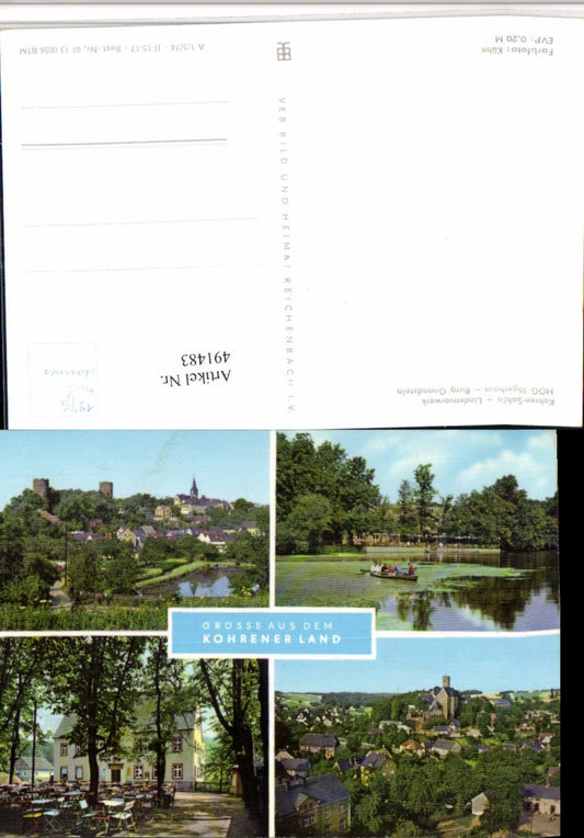 491483,Kohren-Sahlis Lindenvorwerk Jägerhaus Burg Mehrbildkarte pub VEB