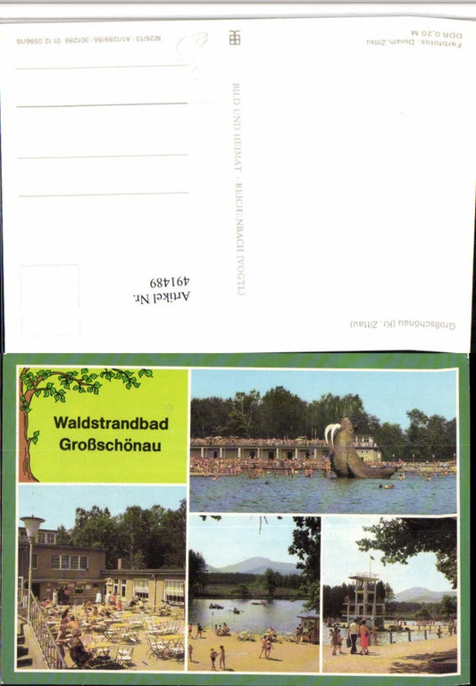 491489,Großschönau Strandbad Mehrbildkarte pub VEB