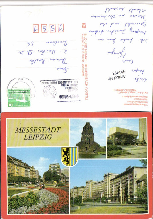491493,Leipzig Völkerschlachtdenkmal Ringbauten Mehrbildkarte pub VEB