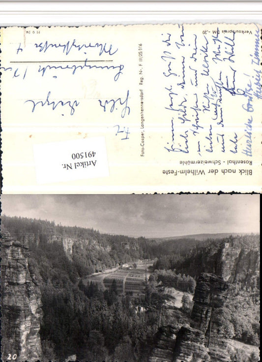 491500,Rosenthal Schweizermühle Blick nach der Wilhelm-Feste