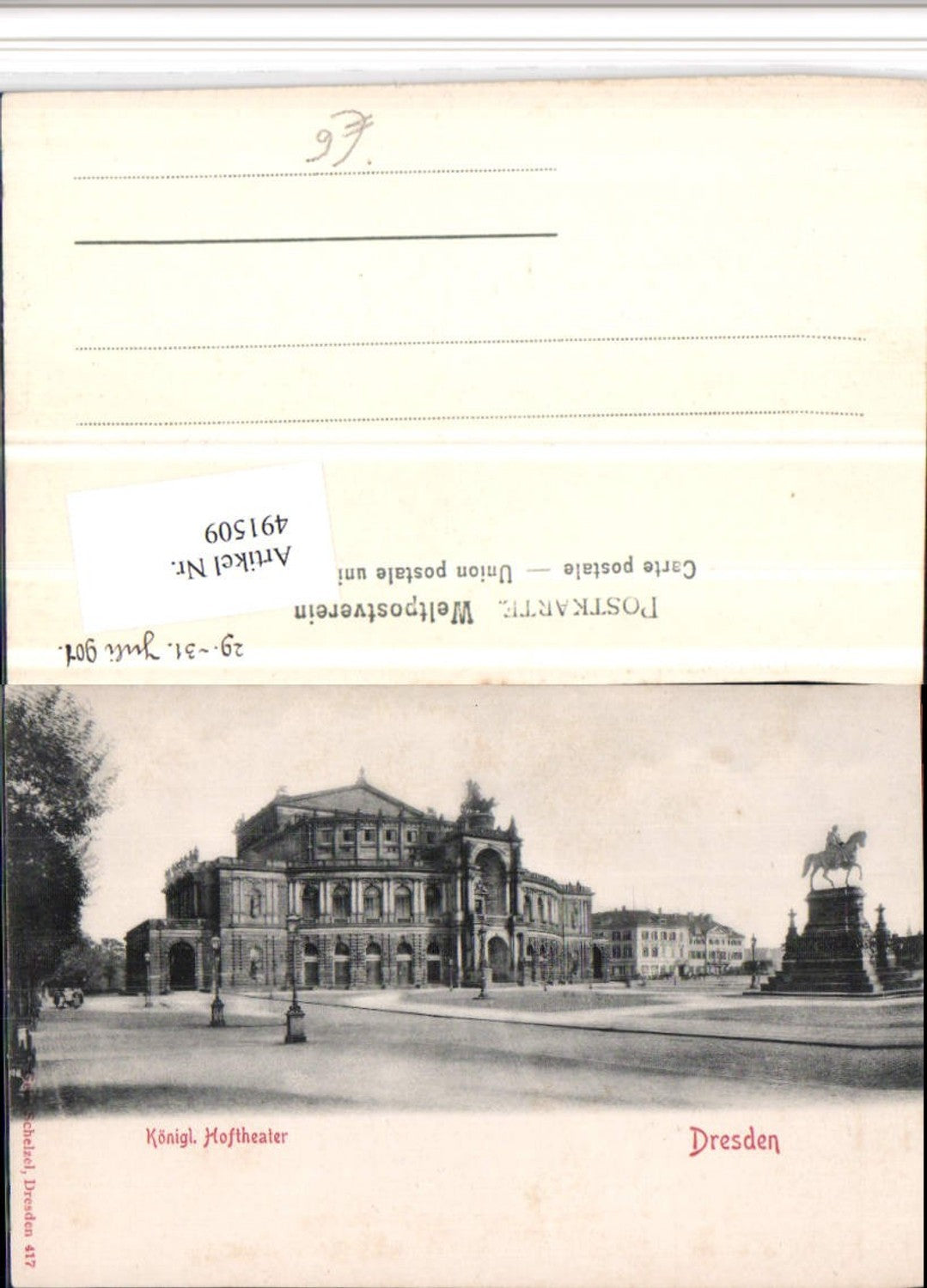 491509,Dresden Königliches Hoftheater Gebäude