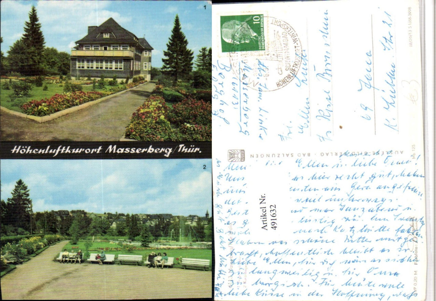 491632,Masserberg Augenheilstätte Kuranlagen Mehrbildkarte