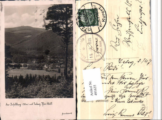 491635,Inselsberg m. Tabarz im Thüringer Wald Teilansicht