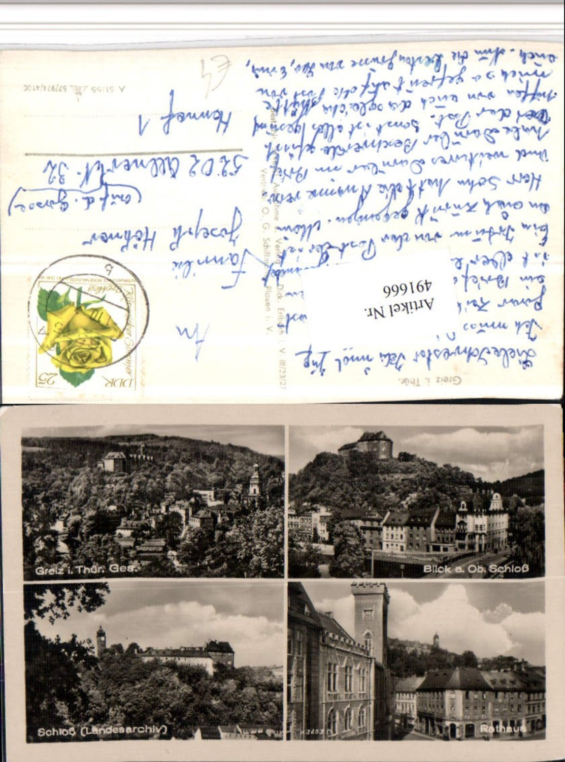 491666, Greiz Total Castle Town Hall Multiview Map