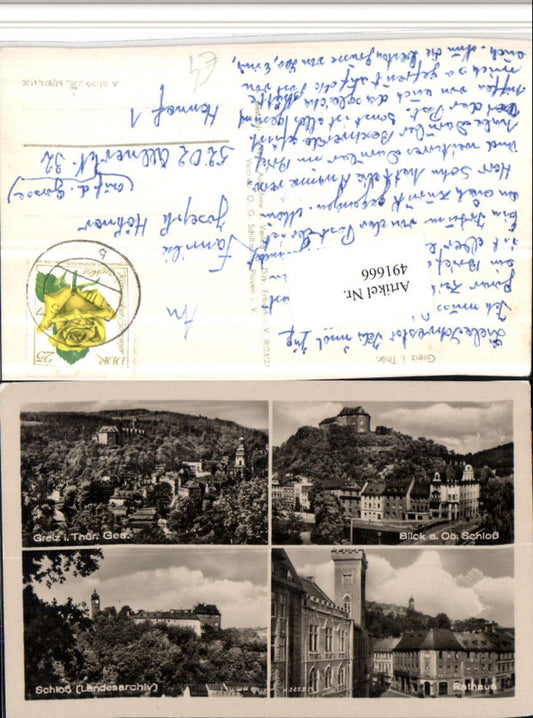 491666, Greiz Total Castle Town Hall Multiview Map