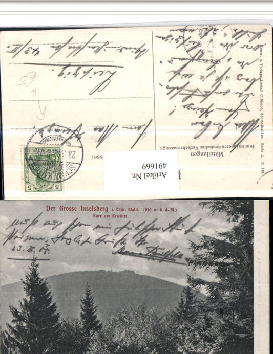 491669,Große Inselsberg b. Tabarz im Thüringer Wald