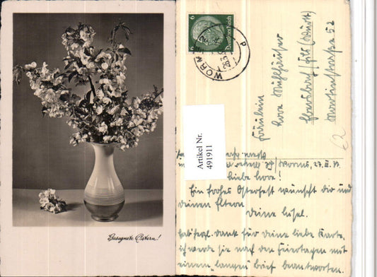 491911,Ostern Blütenzweige Zweige Vase