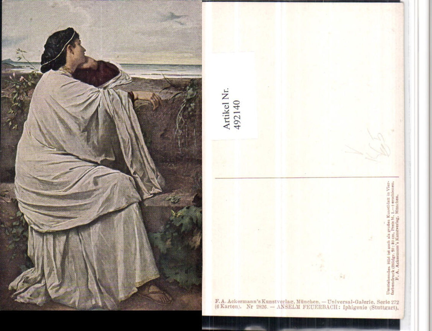 492140,Künstler AK Anselm Feuerbach Iphigenie pub Ackermann 2826